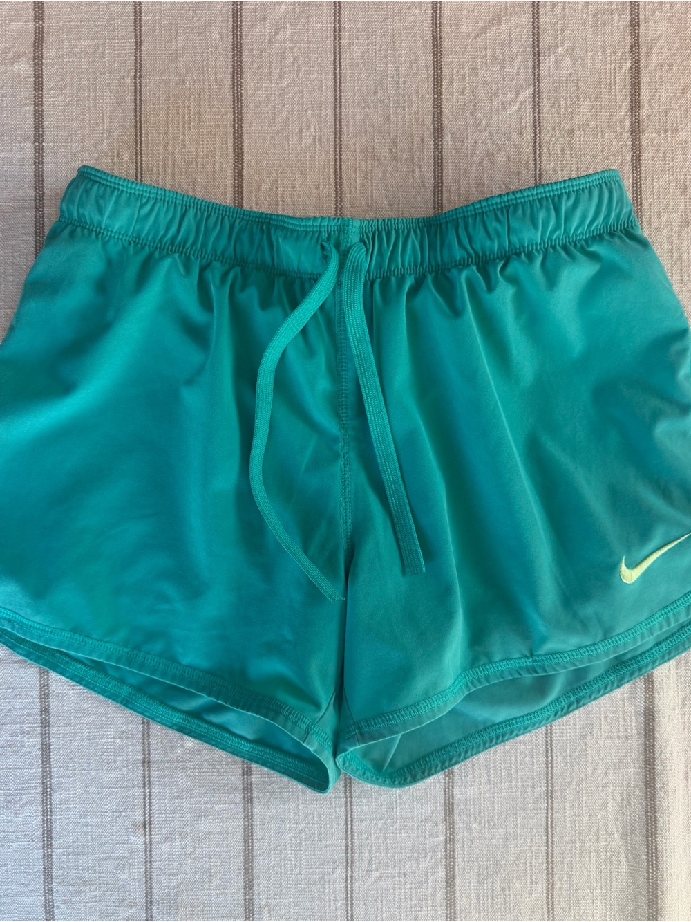 Nike Women's Teal Drawstring Athletic Shorts